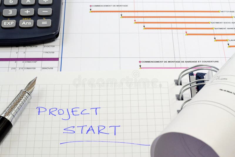 Project management - Construction project planning stock images
