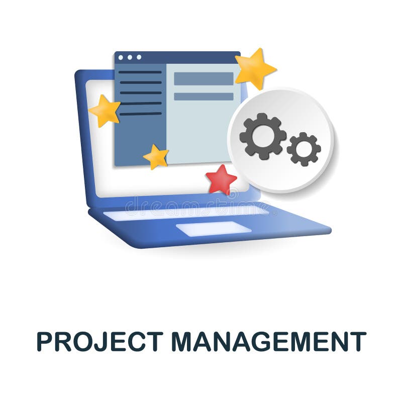 Project Management Icon. 3d Illustration from Web Development