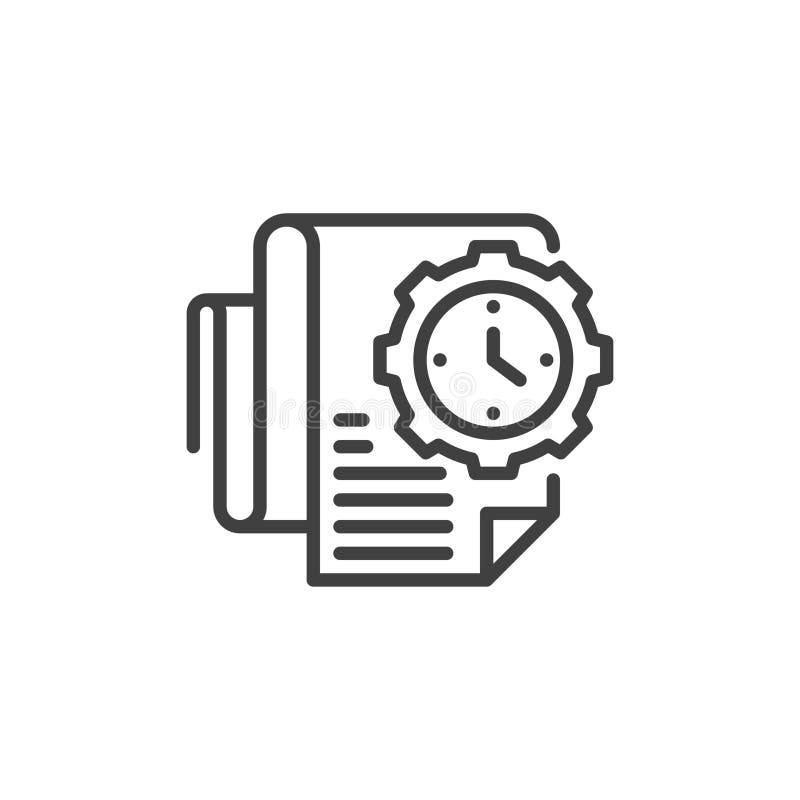 Project Management line icon stock illustration