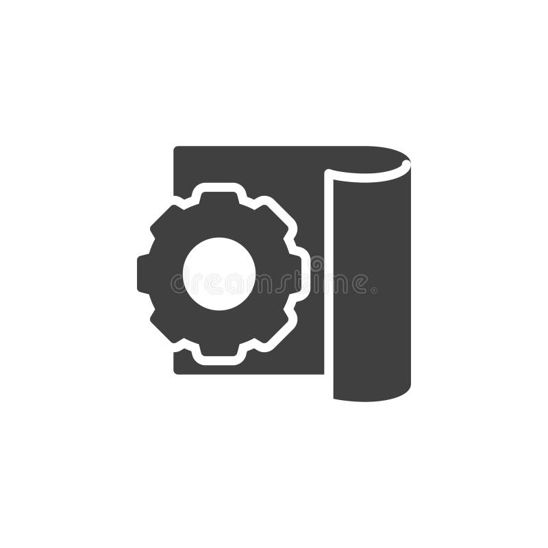 Project management vector icon stock illustration