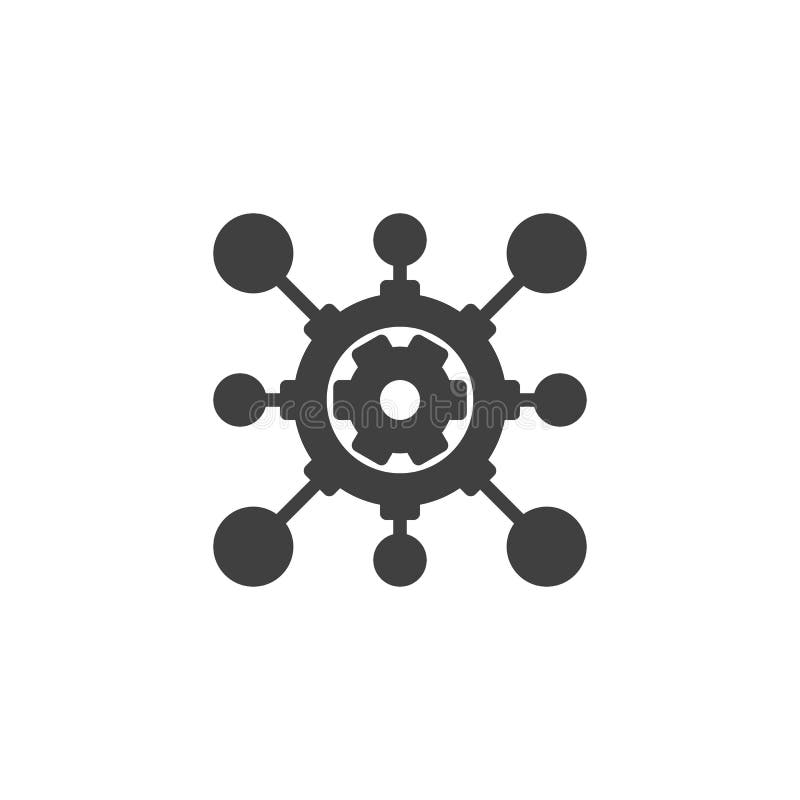 Project management vector icon stock illustration