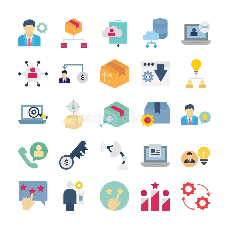 Project Management Vector icons set every single icon can easily modify or edit royalty free illustration