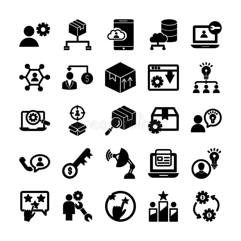 Project Management Vector icons set every single icon can easily modify or edit vector illustration