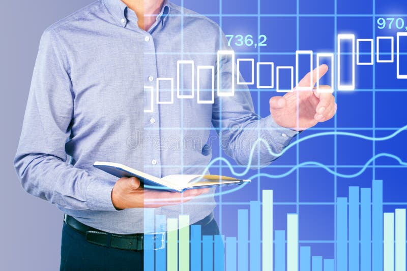Project manager updating tasks and milestones progress planning with scheduling interface on a virtual screen. Businessman work royalty free stock image Project manager updating tasks and milestones progress planning with scheduling interface on a virtual screen. Businessman work royalty free stock image