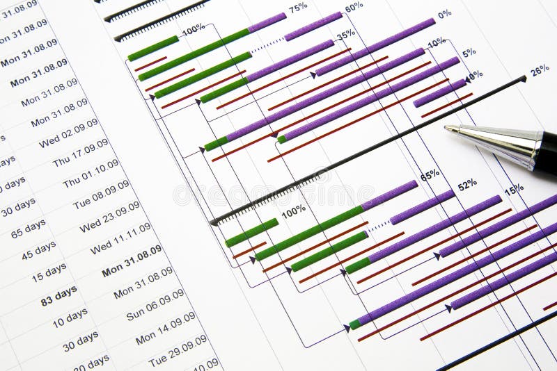 Project planning concept stock image