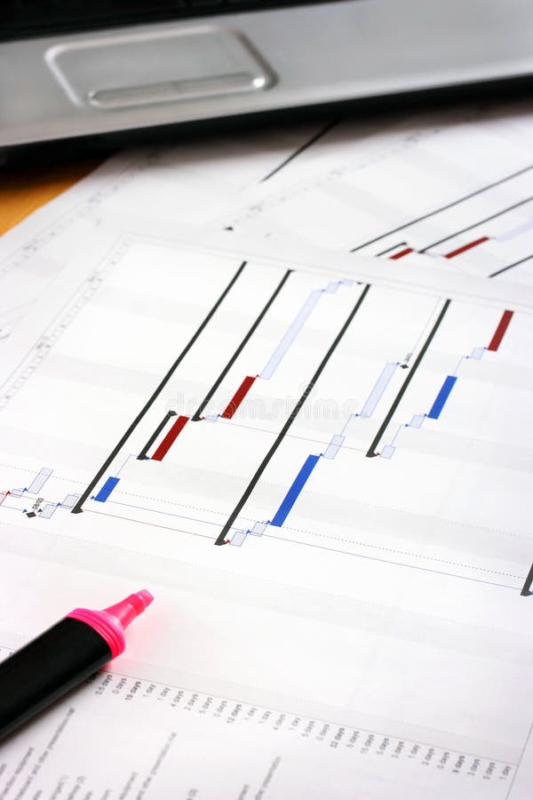 Project Planning Gantt Chart royalty free stock photos