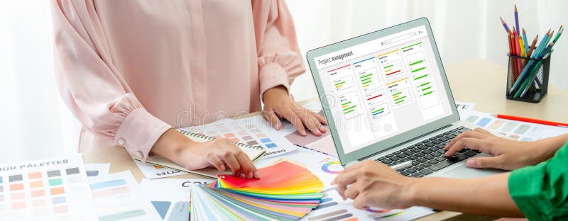 Project planning software for brisk business project management royalty free stock images