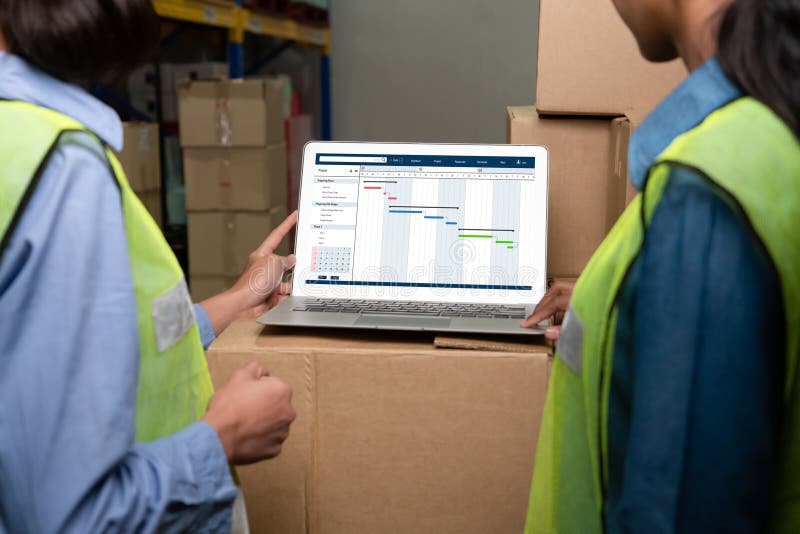 Project planning software for modish business project management royalty free stock images