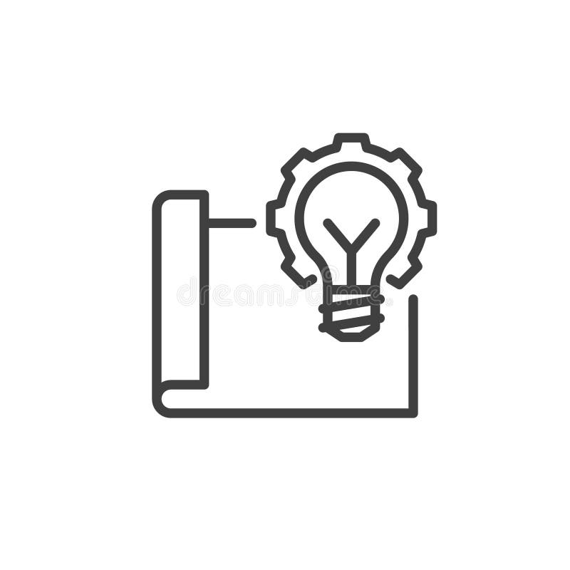 Project prototyping line icon royalty free illustration