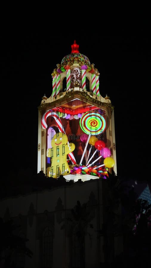 Beverly Hills City Hall "Unwrap the Magic Holiday Projected Light Show