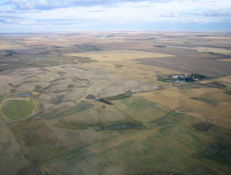 Projectile aérien de Saskatchewan photographie stock