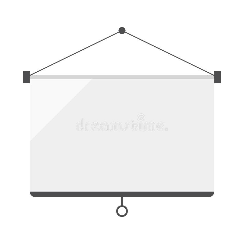Projection Screen Flat Clipart Vector Illustration Stock Vector