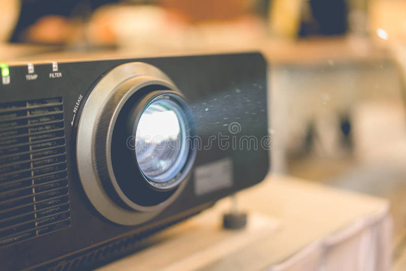 Projector Presented at the financial meeting in the company& x27;s me stock image Projector Presented at the financial meeting in the company& x27;s me stock image