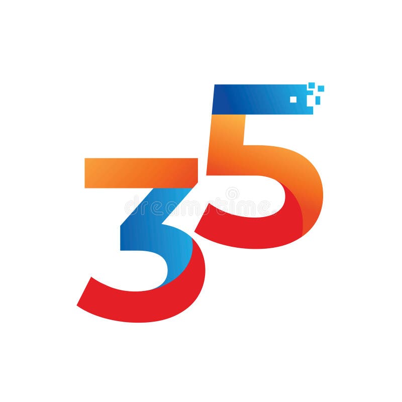 35th year anniversary celebration vector logo design. 35th year anniversary celebration vector logo design