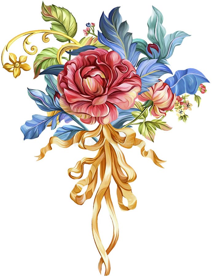 Projekt tkanin cyfrowych kwiaty i pozostawia wzór do druku tkanin cyfrowych royalty ilustracja