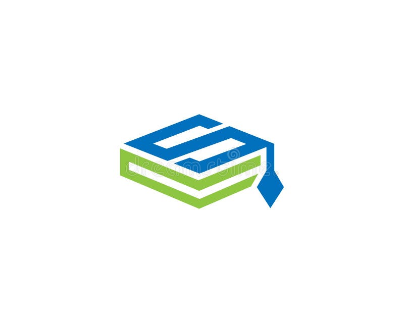 Projektowanie logo edukacyjnego programu sc i cs Letter ilustracji