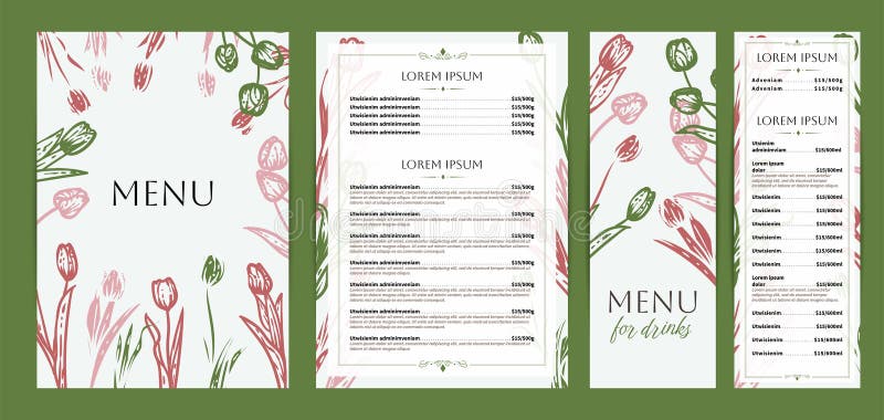 Projektowanie menu zabawnych posiłków i napojów. ilustracja wektor