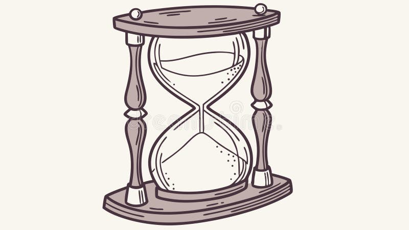 Projektowanie wektora czasu trwania i czasu trwania wektora generowania grafiki Hourglass ilustracja wektor
