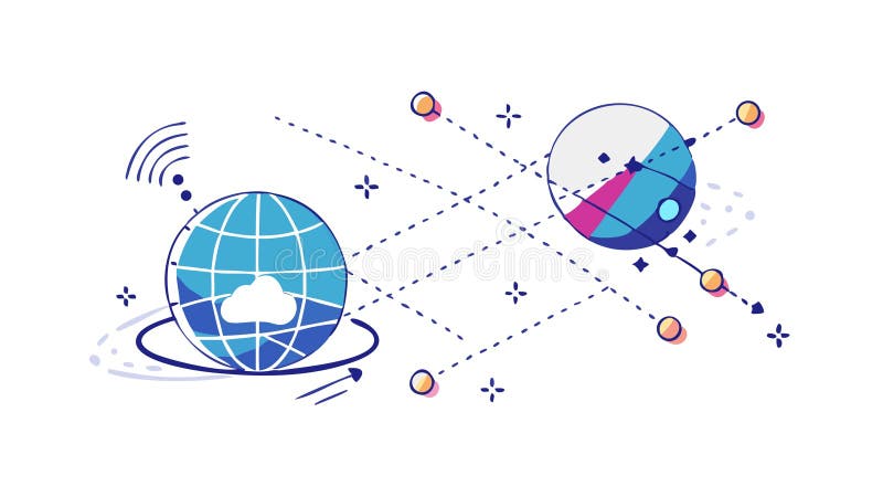 : Projektowanie wektorowe planet ziemskich Generalna sztuka genetyczna ilustracja wektor