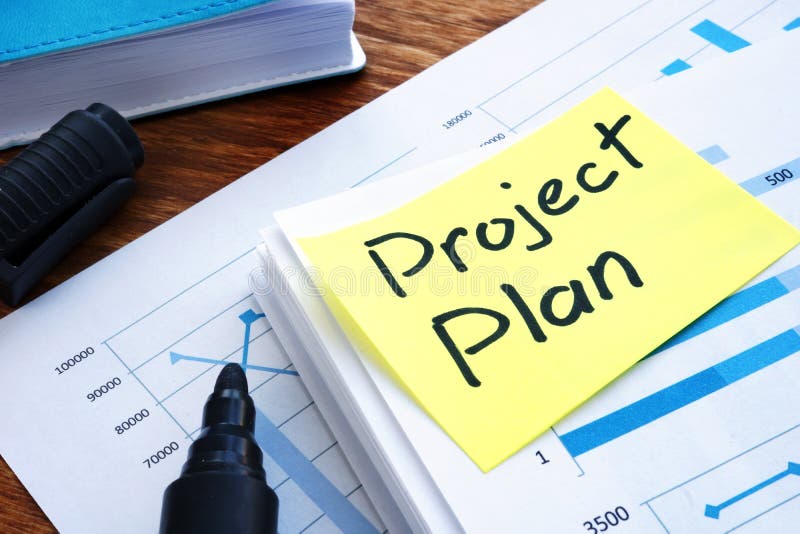 Projektplan- och affärslegitimationshandlingar royaltyfri bild Projektplan- och affärslegitimationshandlingar royaltyfri bild