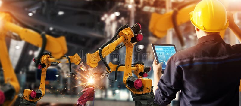 Projete a máquina dos braços automáticos da robótica da soldadura da verificação e do controle em industrial automotivo da fábric
