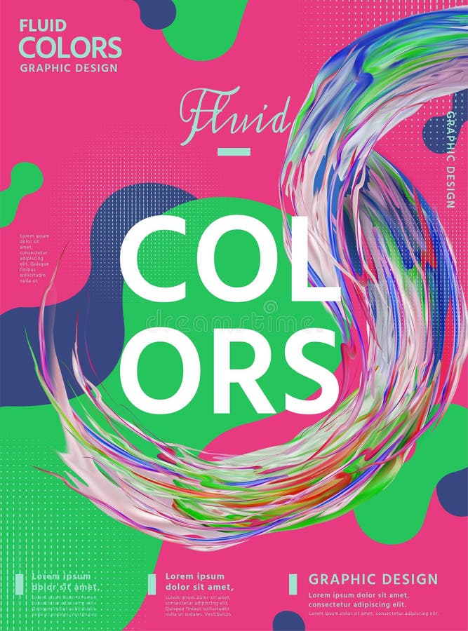 Projeto abstrato do cartaz das cores do líquido ilustração royalty free Projeto abstrato do cartaz das cores do líquido ilustração royalty free