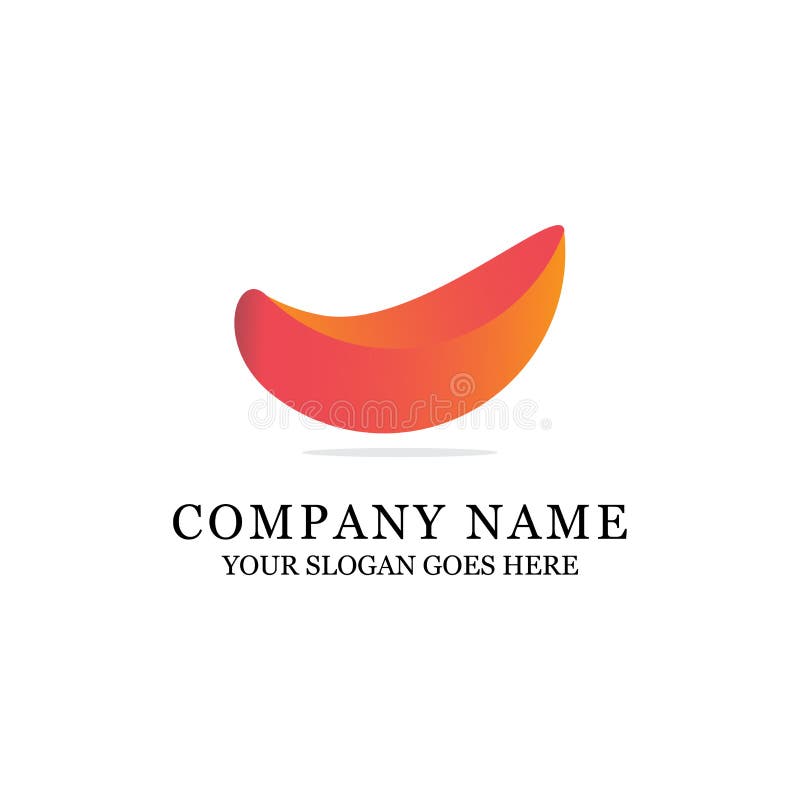 Projeto abstrato moderno do logotipo, inclinação alaranjado ilustração royalty free Projeto abstrato moderno do logotipo, inclinação alaranjado ilustração royalty free