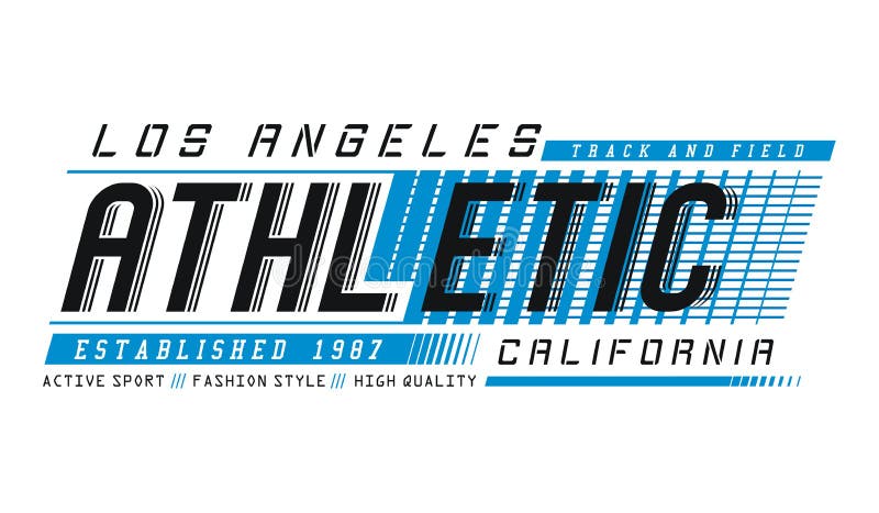 Projeto atlético da tipografia de Los Angeles para t-shirt e outros usos Ilustrador da imagem do vetor ilustração stock Projeto atlético da tipografia de Los Angeles para t-shirt e outros usos Ilustrador da imagem do vetor ilustração stock