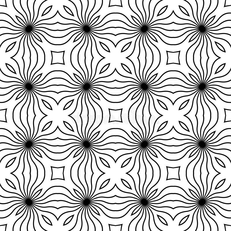 PROJETO BRANCO PRETO do TESTE PADRÃO do vetor ilustração stock PROJETO BRANCO PRETO do TESTE PADRÃO do vetor ilustração stock