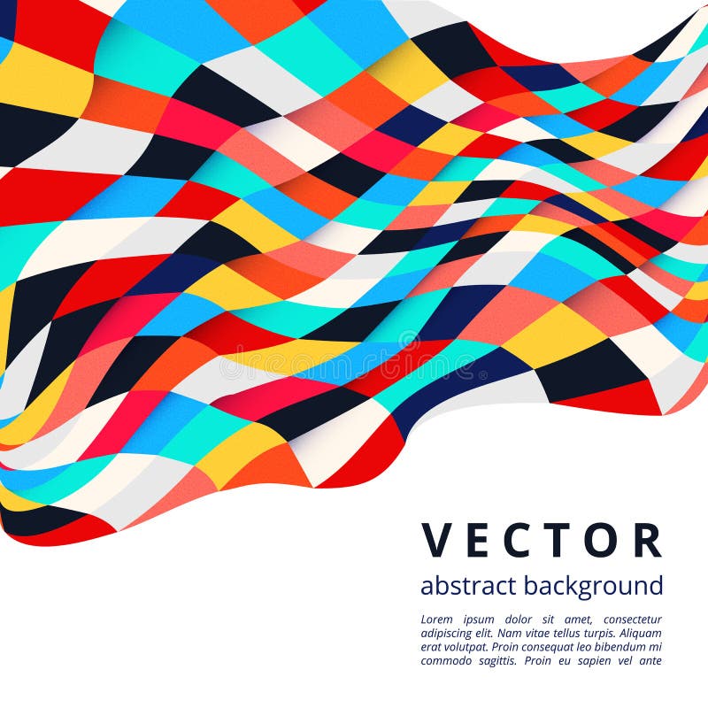 Design quadrado de mosaico colorido abstrato ilustração royalty free