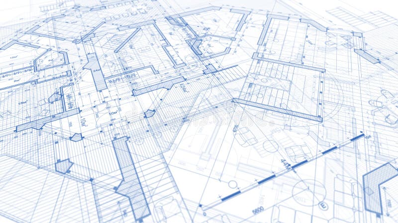 Projeto da arquitetura: plano do modelo - ilustração de uma modificação do plano foto de stock royalty free Projeto da arquitetura: plano do modelo - ilustração de uma modificação do plano foto de stock royalty free