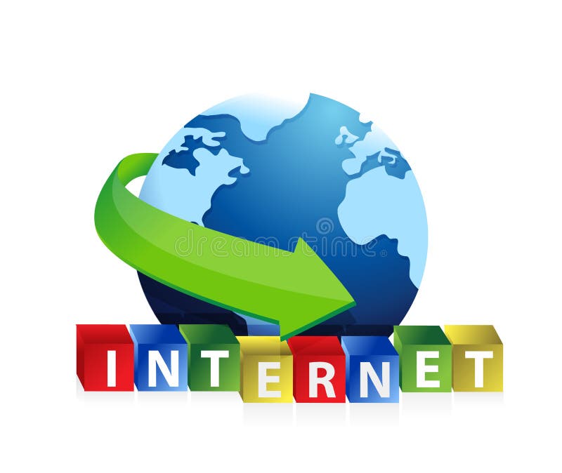 Projeto da ilustração do globo do Internet ilustração royalty free Projeto da ilustração do globo do Internet ilustração royalty free