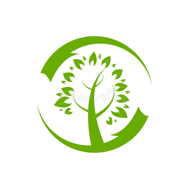 Projeto da ilustração do ícone do vetor do molde do logotipo da árvore genealógica ilustração stock Projeto da ilustração do ícone do vetor do molde do logotipo da árvore genealógica ilustração stock