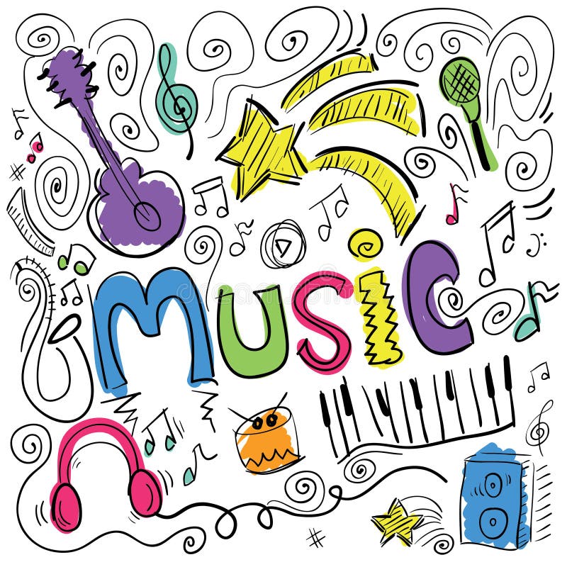 Projeto da música ilustração royalty free Projeto da música ilustração royalty free