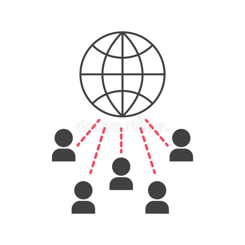 Projeto da otimização do Search Engine com vetor do ícone do Internet ilustração do vetor