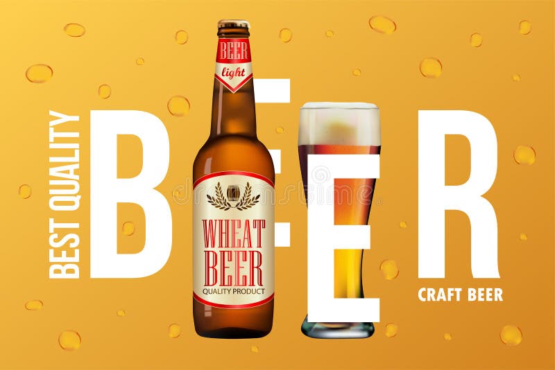 Projeto da propaganda da cerveja Molde do cartaz para o projeto de pacote branco clássico do anúncio da cerveja ilustração do vetor Projeto da propaganda da cerveja Molde do cartaz para o projeto de pacote branco clássico do anúncio da cerveja ilustração do vetor