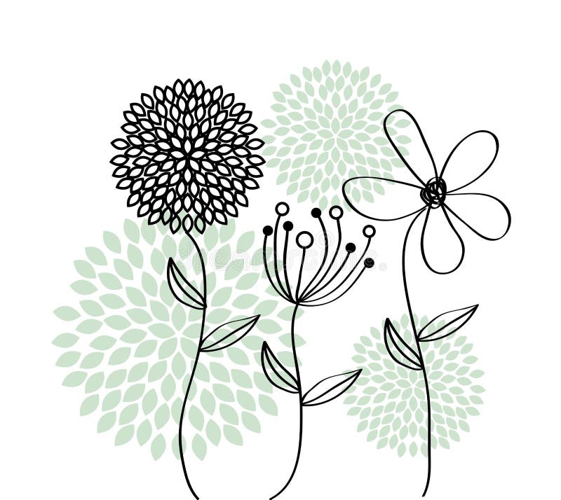 Projeto das flores ilustração royalty free Projeto das flores ilustração royalty free