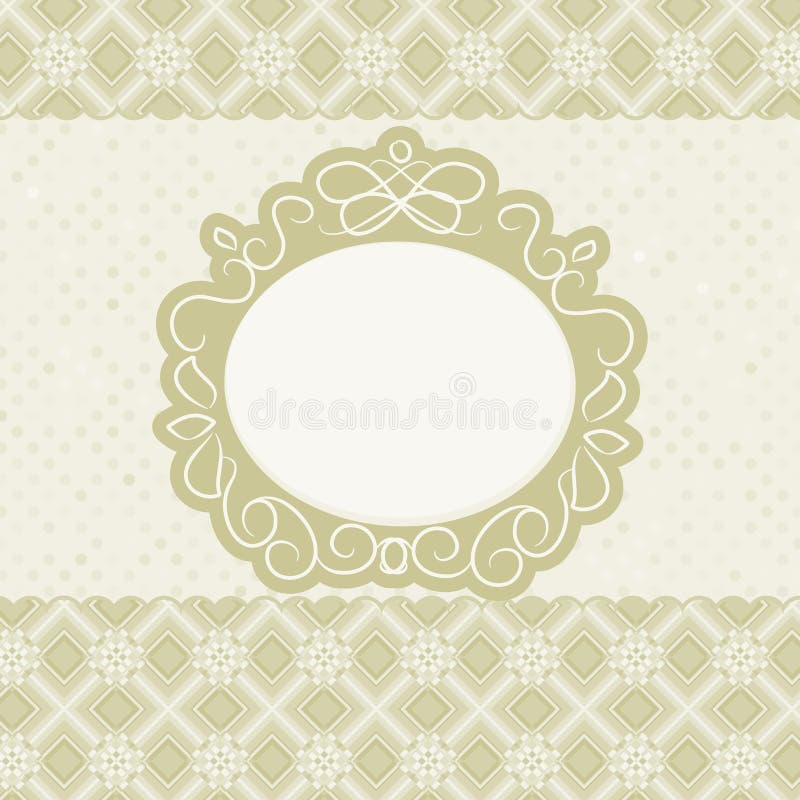 Projeto de cartão elegante, frame do vintage. EPS 8 ilustração stock