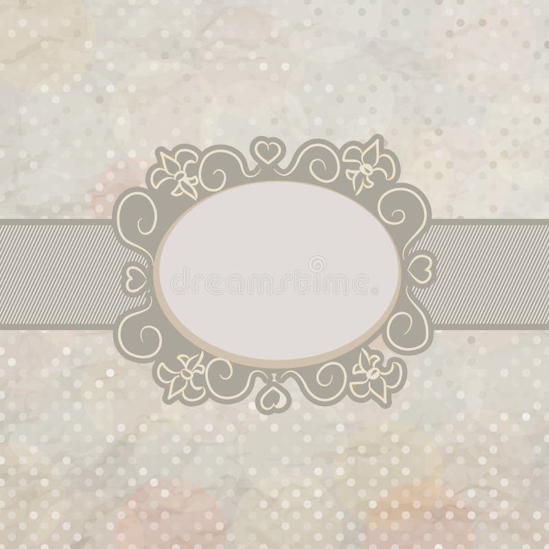 Design de cartão antigo, moldura vintage azul. EPS 8 ilustração royalty free