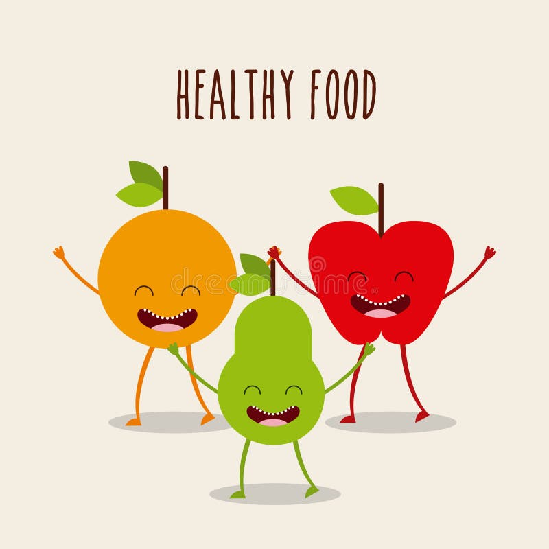 Projeto de caráter do alimento ilustração royalty free Projeto de caráter do alimento ilustração royalty free