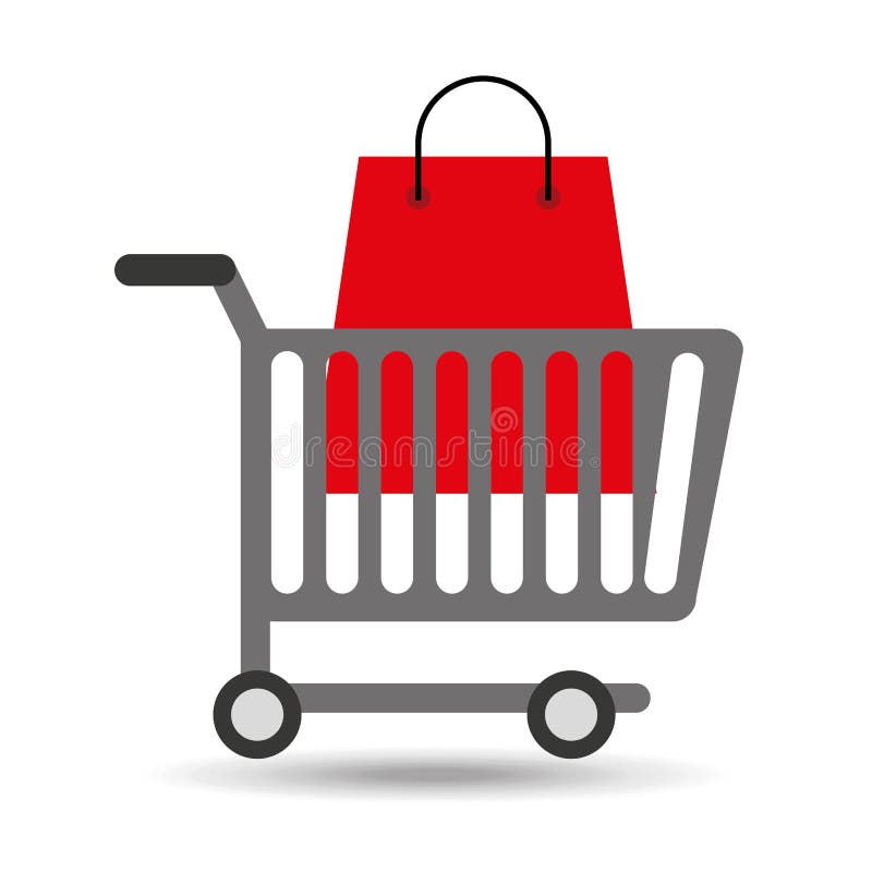 Projeto de compra do presente do saco do carro ilustração royalty free Projeto de compra do presente do saco do carro ilustração royalty free