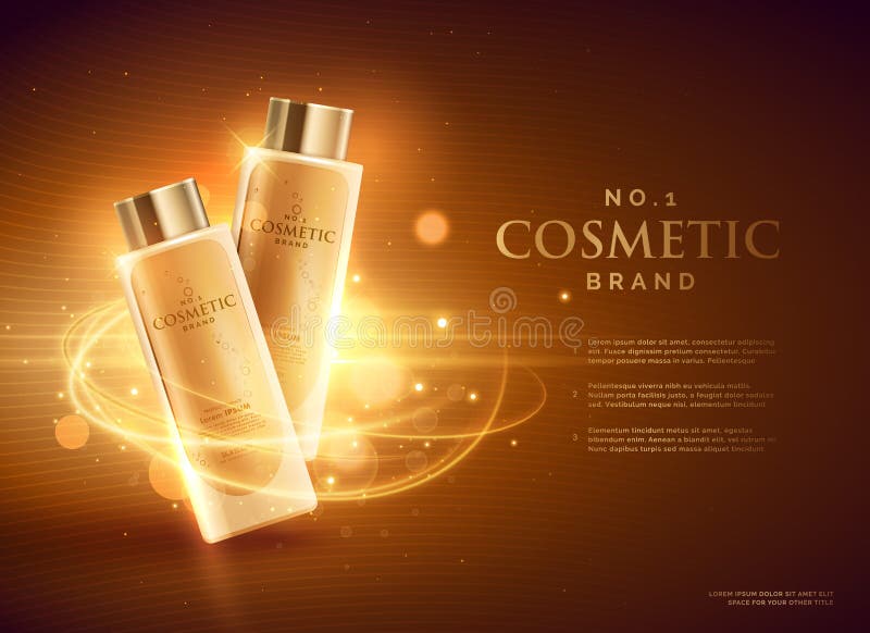 projeto de conceito cosmético superior da propaganda de tipo com brilhos ilustração royalty free projeto de conceito cosmético superior da propaganda de tipo com brilhos ilustração royalty free