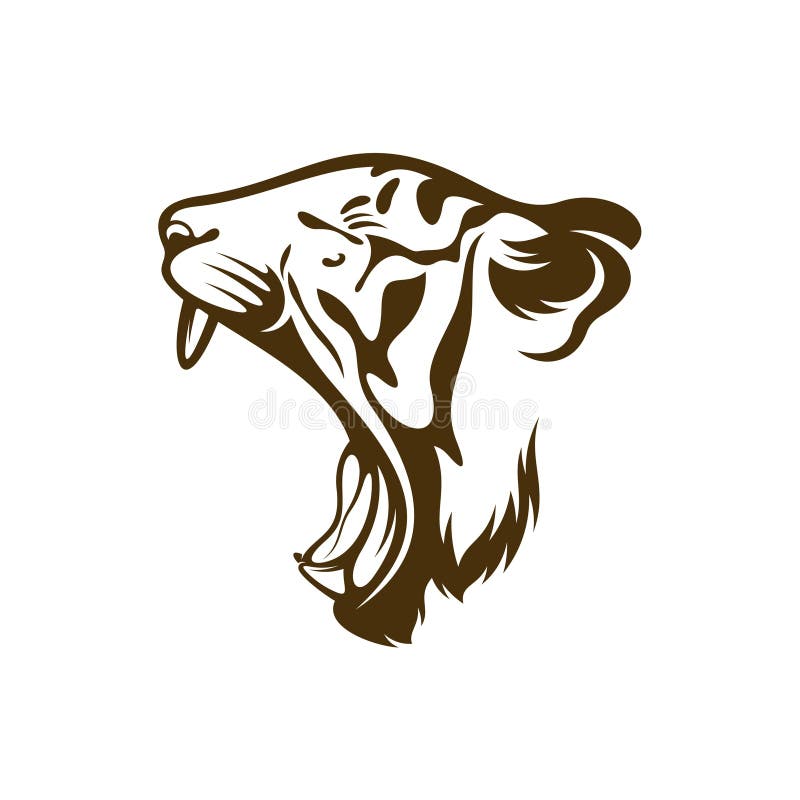 Projeto de ilustração do vetor do tigre de cabeça. modelo de design do logotipo do tigre de cabeça ilustração do vetor