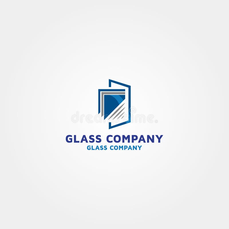 Projeto de logotipo vetorial da empresa de vidro