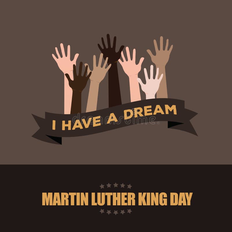 Projeto de Martin Luther King Day Hands Raised ilustração royalty free Projeto de Martin Luther King Day Hands Raised ilustração royalty free