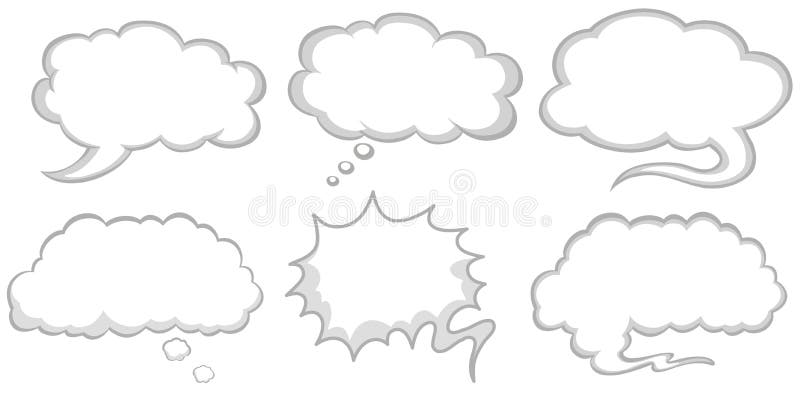 Projeto diferente de bolhas do discurso ilustração do vetor Projeto diferente de bolhas do discurso ilustração do vetor