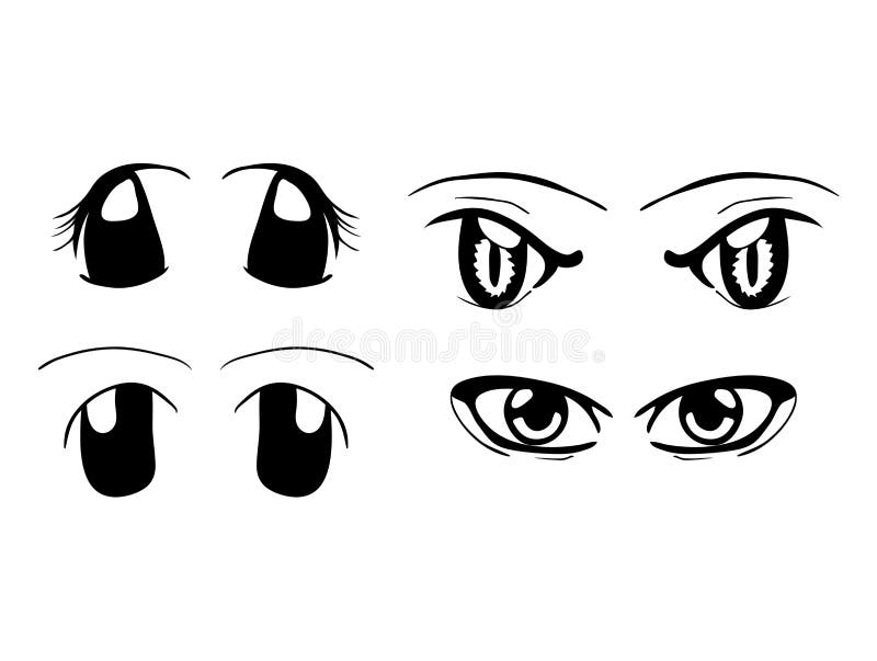 vetor premium l desenhando olhos bonitos de anime. projeto de
