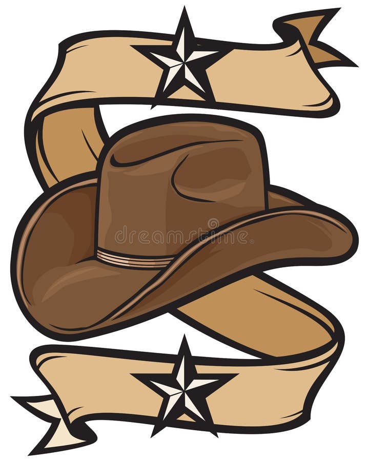 Projeto do chapéu de cowboy ilustração stock Projeto do chapéu de cowboy ilustração stock