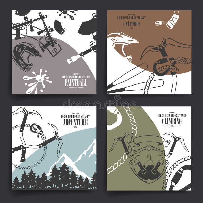 Projeto do folheto ou dos insetos Tema extremo do esporte ilustração do vetor Projeto do folheto ou dos insetos Tema extremo do esporte ilustração do vetor