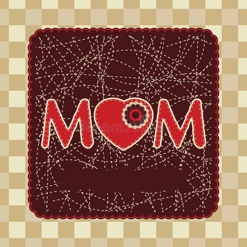 Projeto do frame do vintage para o dia de matriz. EPS 8 ilustração stock Projeto do frame do vintage para o dia de matriz. EPS 8 ilustração stock